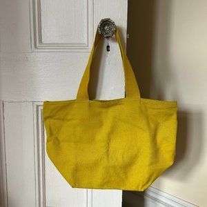 Yellow/Green Baggu Tote with Zipper and Pouch